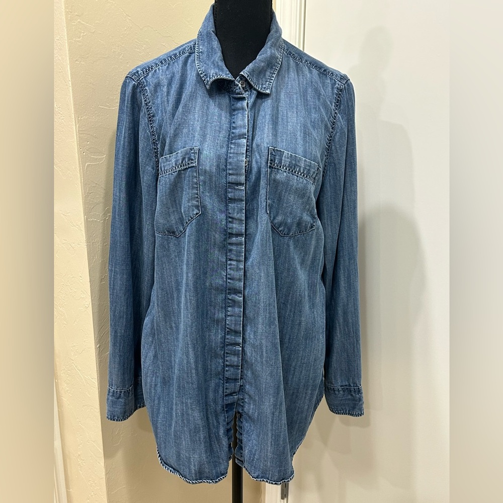 Talbots Denim Button-Up Shirt